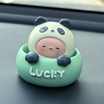 Car Decoration Supplies, Car ornaments - green-pandasingle