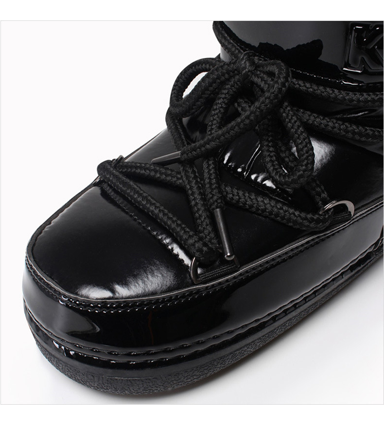 Warme Schneestiefel für Damen, neue Winter-Mondstiefel für Damen, Zwischensohle mit dünner Sohle, wasserabweisende Space Boots_voghion.com