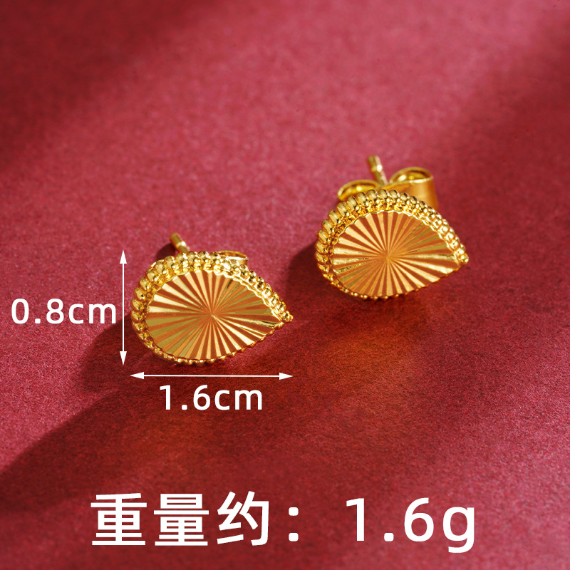 Collar en forma de gota de oro de arena vietnamita Pendientes de lujo ligero de nicho de moda para mujer Conjunto de joyas chapadas en oro de cobre Accesorios de Yiwu