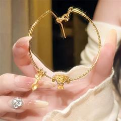 小红书同款金饭碗金汤勺衣食无忧手环diy可爱少女心百搭高级手饰