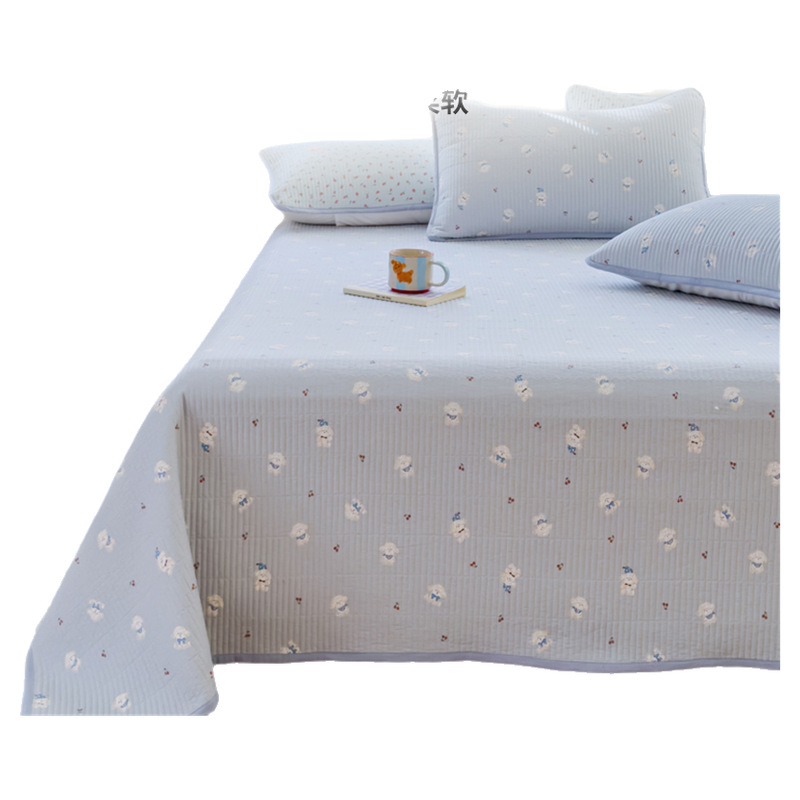 2025 nueva cubierta de cama de tatami de algodón de una sola pieza 2025 nuevo traje de tres piezas de sábanas antideslizantes de algodón universal de cuatro estaciones