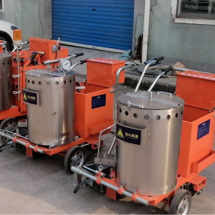 道路热熔划线一体机 路面标线车 手推式热熔画线机