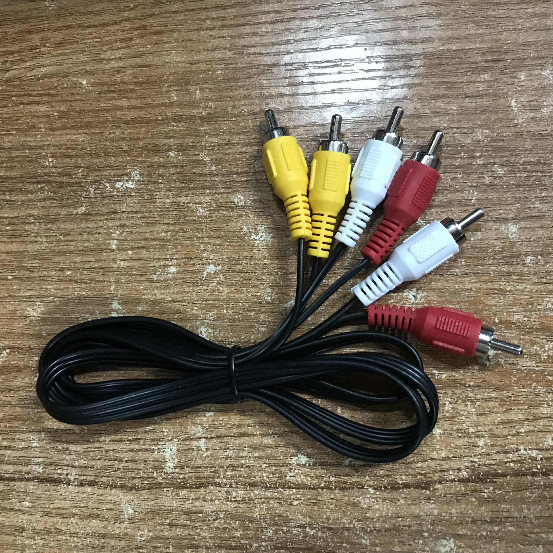 六头莲花线平头线黄红白AV六头线3对3音视频线连接线三对三六头线