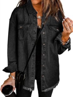 V 45043 Washed frayed denim shirt ˮϴĥ߅ţ���r�����uͨ