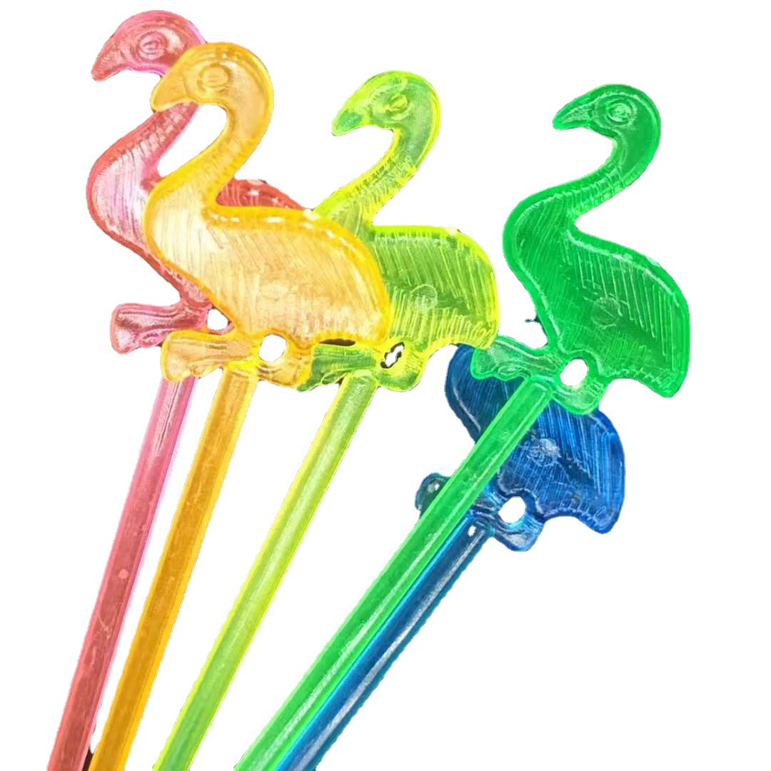 disposable plastic color fruit insertion butterfly fruit visa firebird cocktail party toothpick water fork