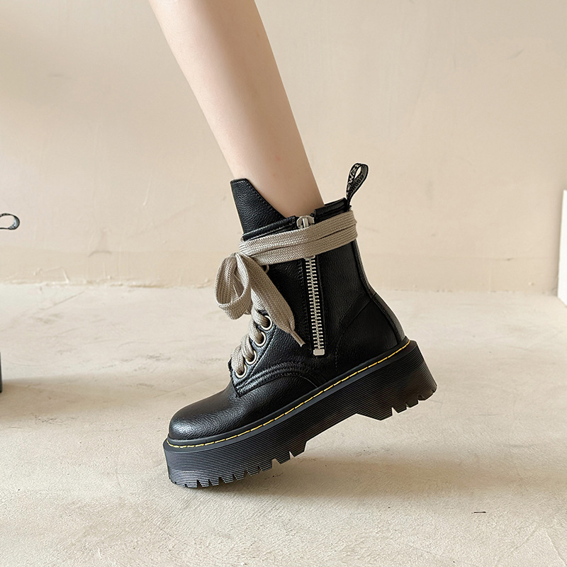 Herbst- und Winteroberbekleidung, runde Zehen, quadratischer Absatz, Autonähte, Motorradstiefel, trendige, coole, hübsche kurze Damenschuhe_voghion.com