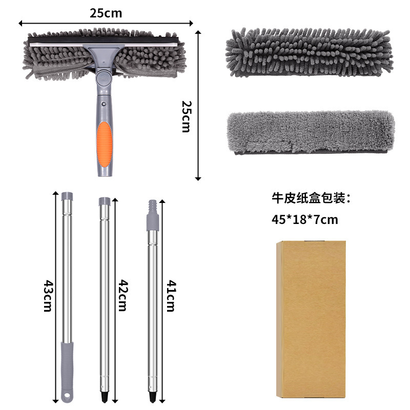 国境を越えた売れ筋の二層ツーインワン窓掃除スクレーパー、ガラス掃除用の特別な両面高層ガラススクレーパー|undefined