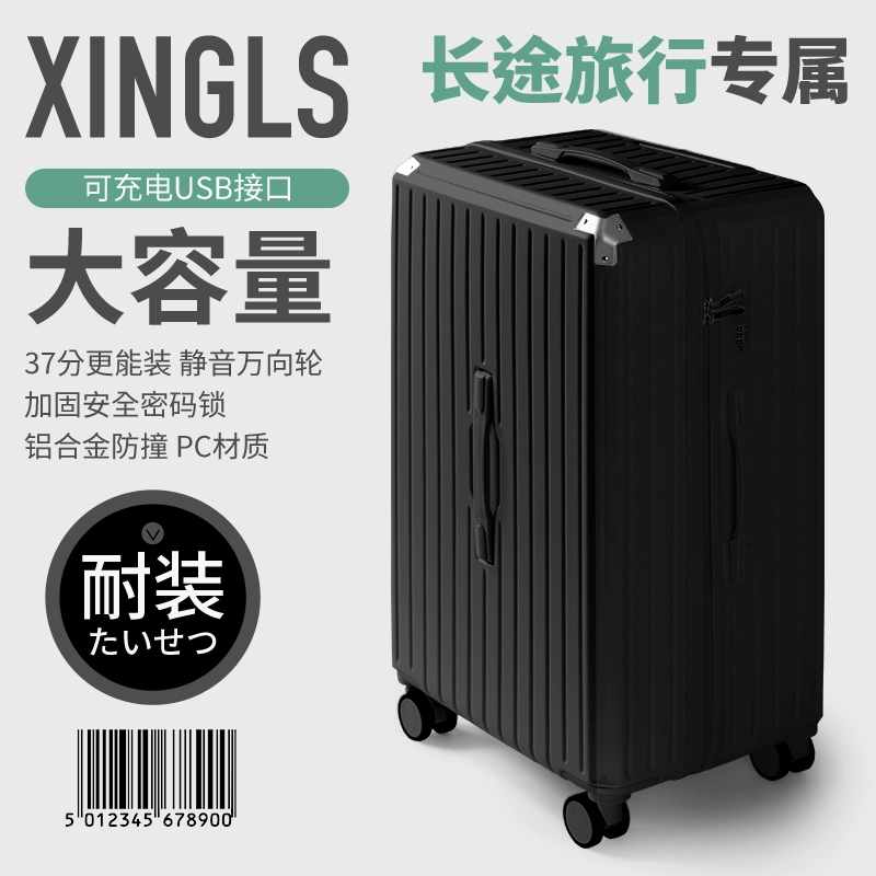 Universal capacious suitcase for traveling, material