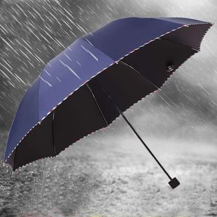 Ten-Bone Extra-Large Large Umbrella for Women, 70% off Fold Classic Men's Business Umbrella, Dual-Use for Sun and Rain, Black Coating Sunshade Umbrella