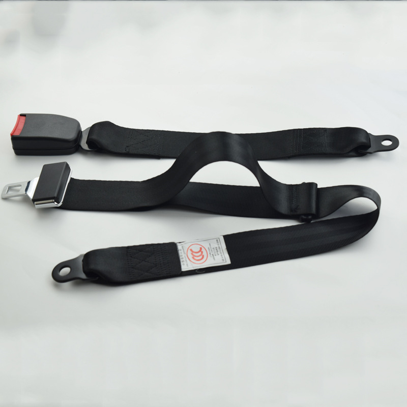 Car Seat Belt for Buses, Trucks, and Amusement Facilities, Waist-Type Two-Point Seat Belt with 3C Certification, Adjustable Length