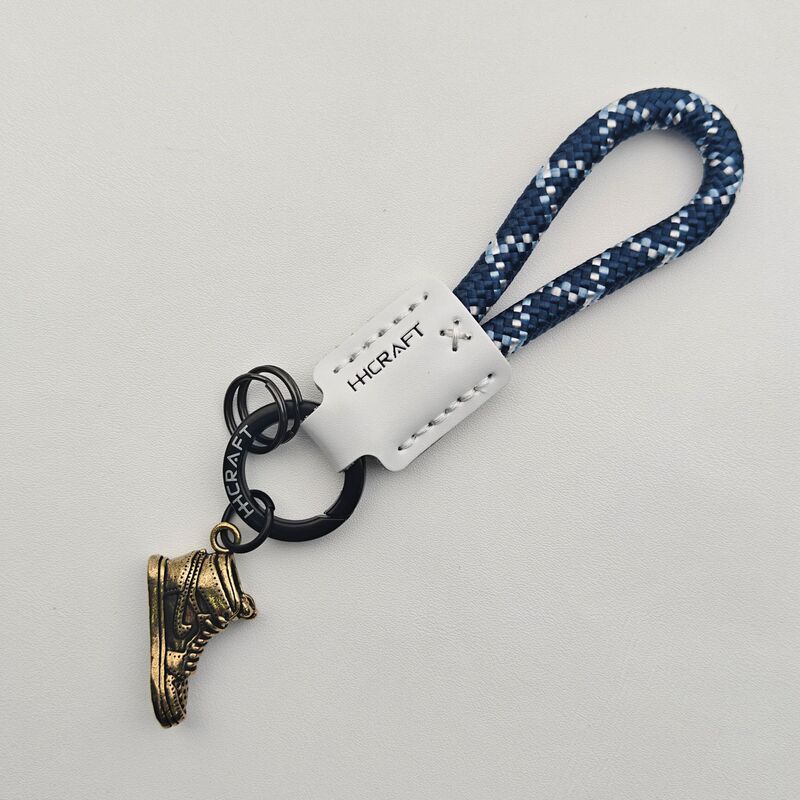 Directly from the Manufacturer, Handmade Woven Rope Genuine Leather Keychain Pendant, Personalized for Men and Women, Nike Shoe Car Lanyard Keychain