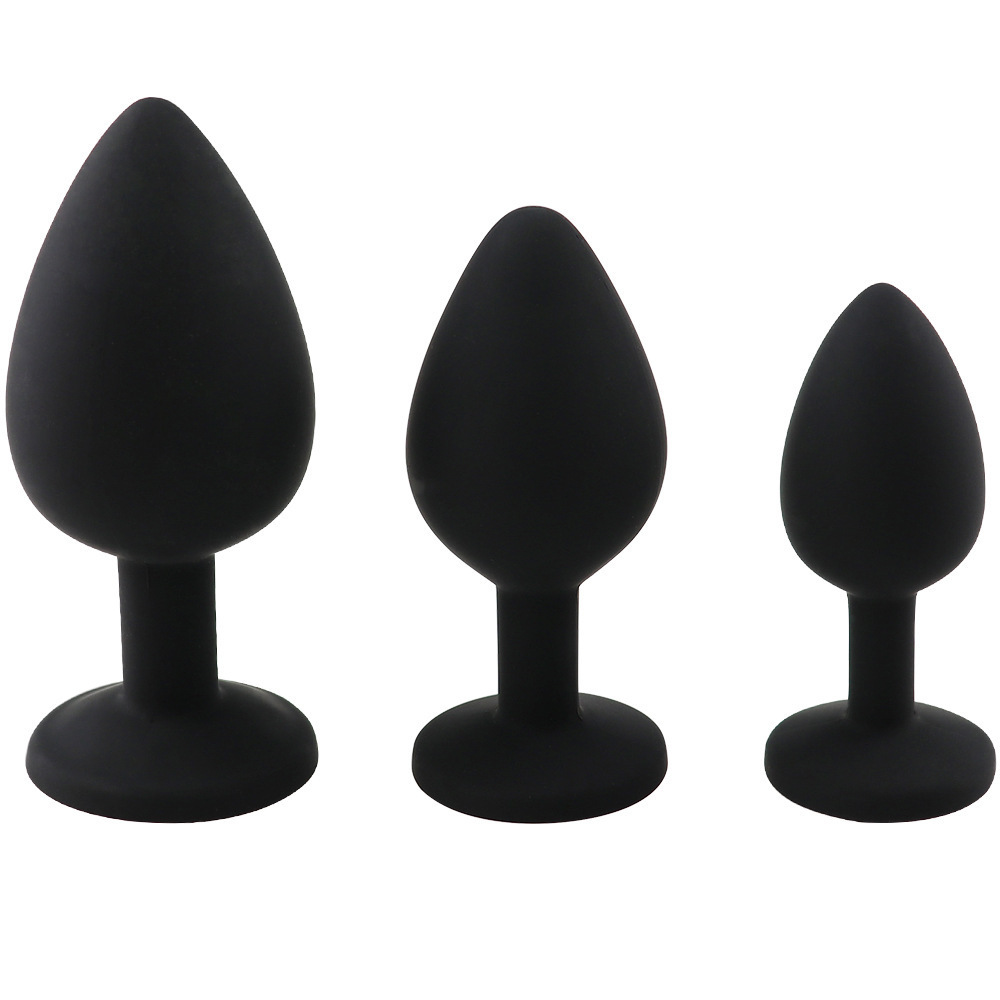 Silicone Anal Plug, Small Round Purple Unisex Rear Tease Toy — detail image 3