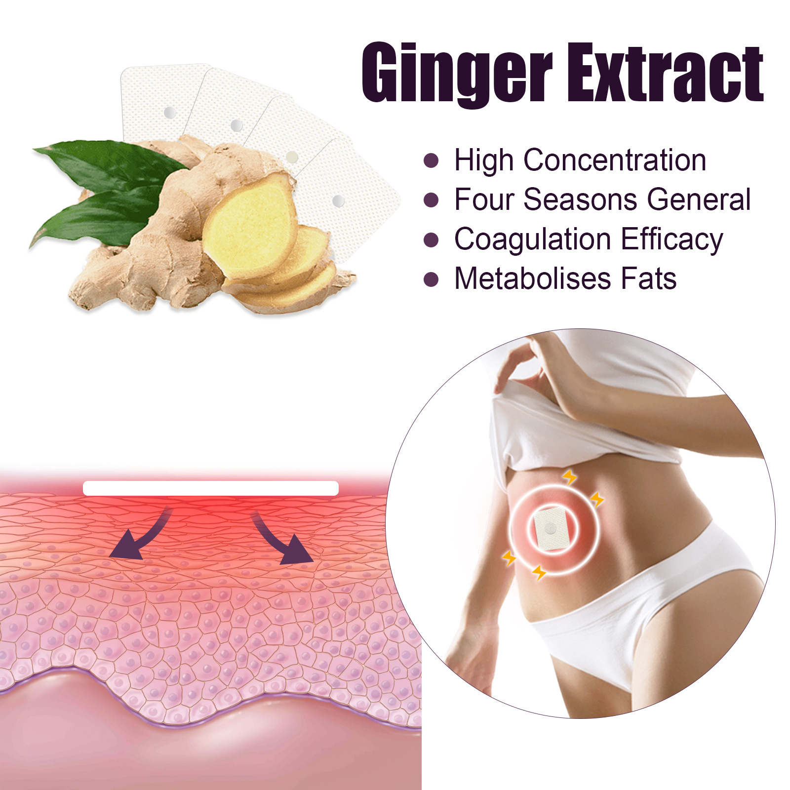 emagrecimento linfático barriga Eelhoe, coxas finas, pernas preguiçosas, belo umbigo cintura pequena, remendo corporal leve_voghion.com