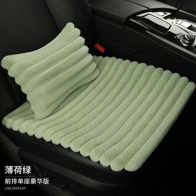 backrest warm seat cover — Seat cushion, seat cover - mint-green-front-single-seat-1-lumbar-pillow