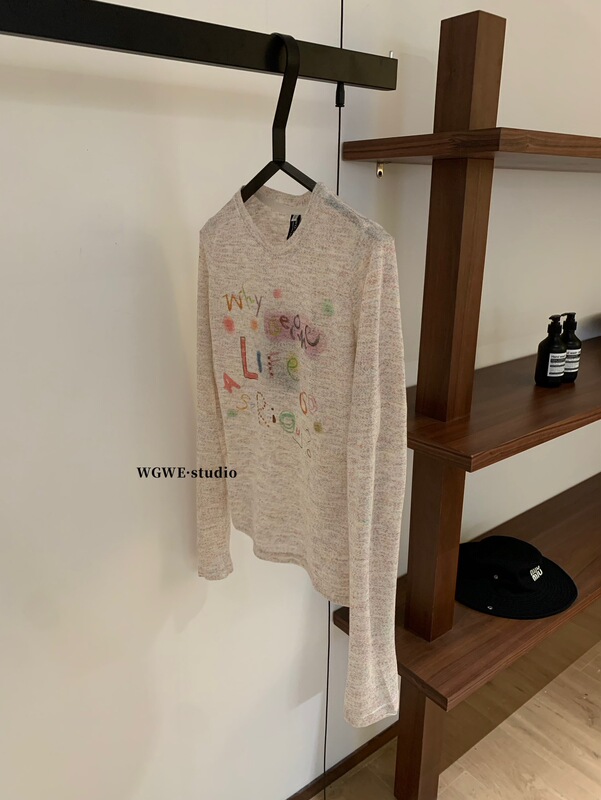 WGWE6963#广州十三行女装2025秋装新款复古修身显瘦打底衫长袖T恤|undefined