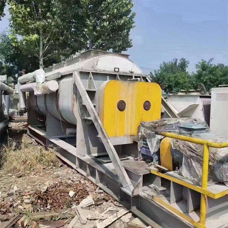 二手卧式空心桨叶烘干机 不锈钢双锥真空干燥机 工业连续式传导