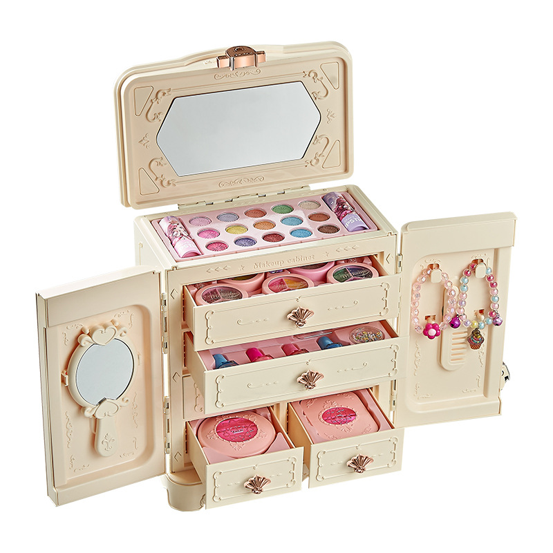 Juegos de juguetes de maquillaje para niños regalos de cumpleaños para niñas princesa caja de maquillaje esmalte de uñas