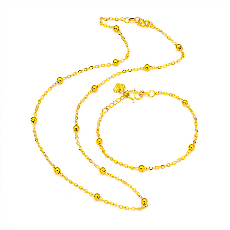 Bijoux unisexes Collier de perles en or à la mode Bracelet de bijoux collier bracelet_voghion.com