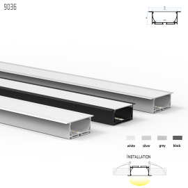 外贸出口 暗装线条灯套件嵌入式led灯条铝材外壳Embedded profile