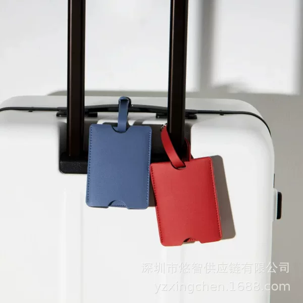 Light Luxury Fashion Luggage Tag, Pull-Out Anti-Lost Privacy Luggage Tag, Leather Boarding Pass Luggage Tag