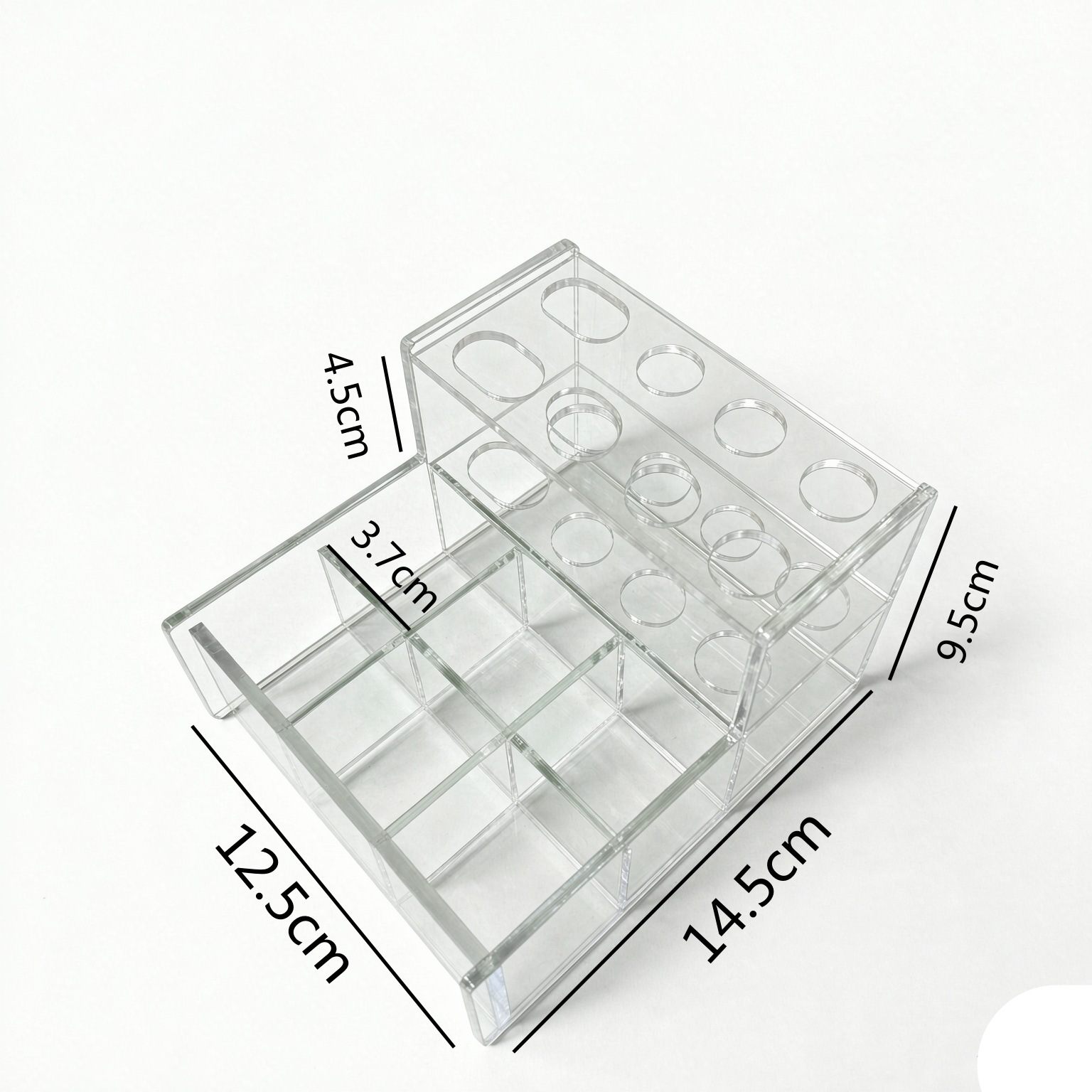 Caja de almacenamiento para arcos de ortodoncia dental, organizador de alambres cuadrados y redondos, caja de almacenamiento para materiales bucales, estante de resina acrílica.
