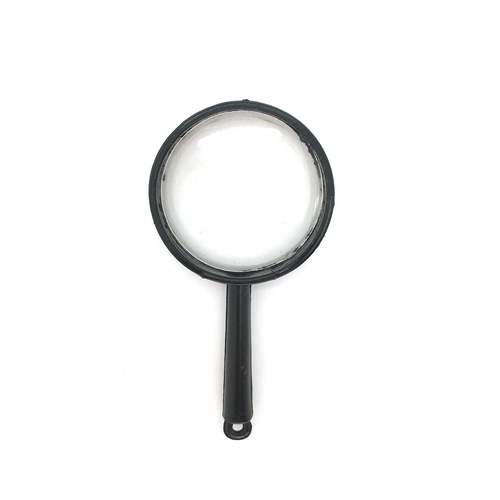 Supply Plastic Magnifying Glass Handheld Small Black Magnifying Glass 2.5*5cm for Children's Use Gift Toy