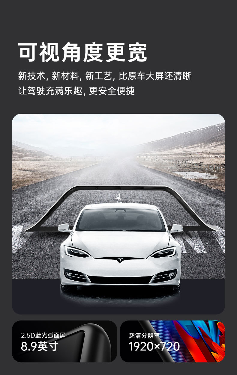 Suitable for Tesla Model Y/3 Smart Instrument Panel, Mobile Phone Carplay Navigation Ui Interface, Large Screen Connectivity