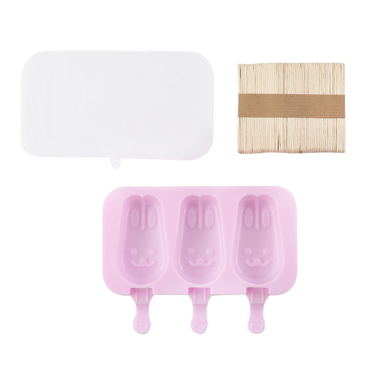 Creativo de dibujos animados DIY molde de helado de silicona casera modelo de hornear hogar molde de paleta molde de helado al por mayor