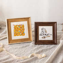 正方形相框加打印照片6寸7寸 8油画棒框摆台diy迷你吧唧空框挂墙