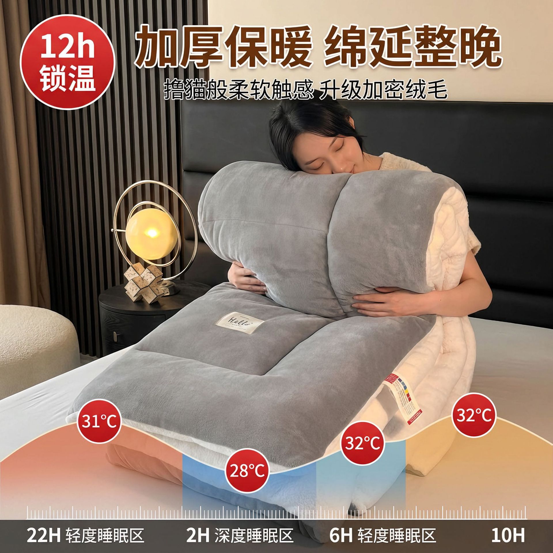 Winter Thickened Milk Velvet Winter Quilt Cross-Border Popular High-Weight Double-Sided Velvet Quilt Warm Foreign Trade Quilt Core Wholesale