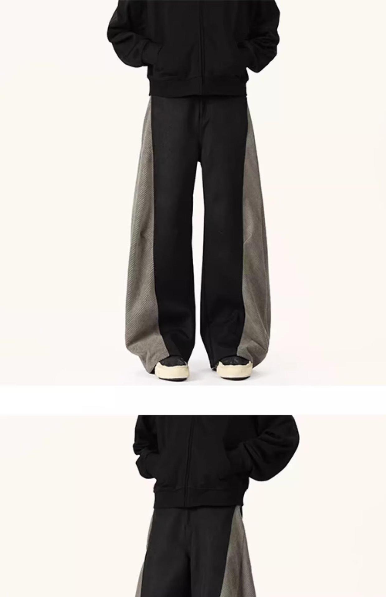 Black Jeans Men 2025 New Spring Autumn Trendy Loose Straight American Style High Street Casual Long Pants_viptrois.com