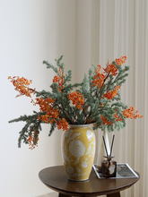 ✅冬日新年氛围圣诞松针花红果绿植假花艺摆件节日场景布置道