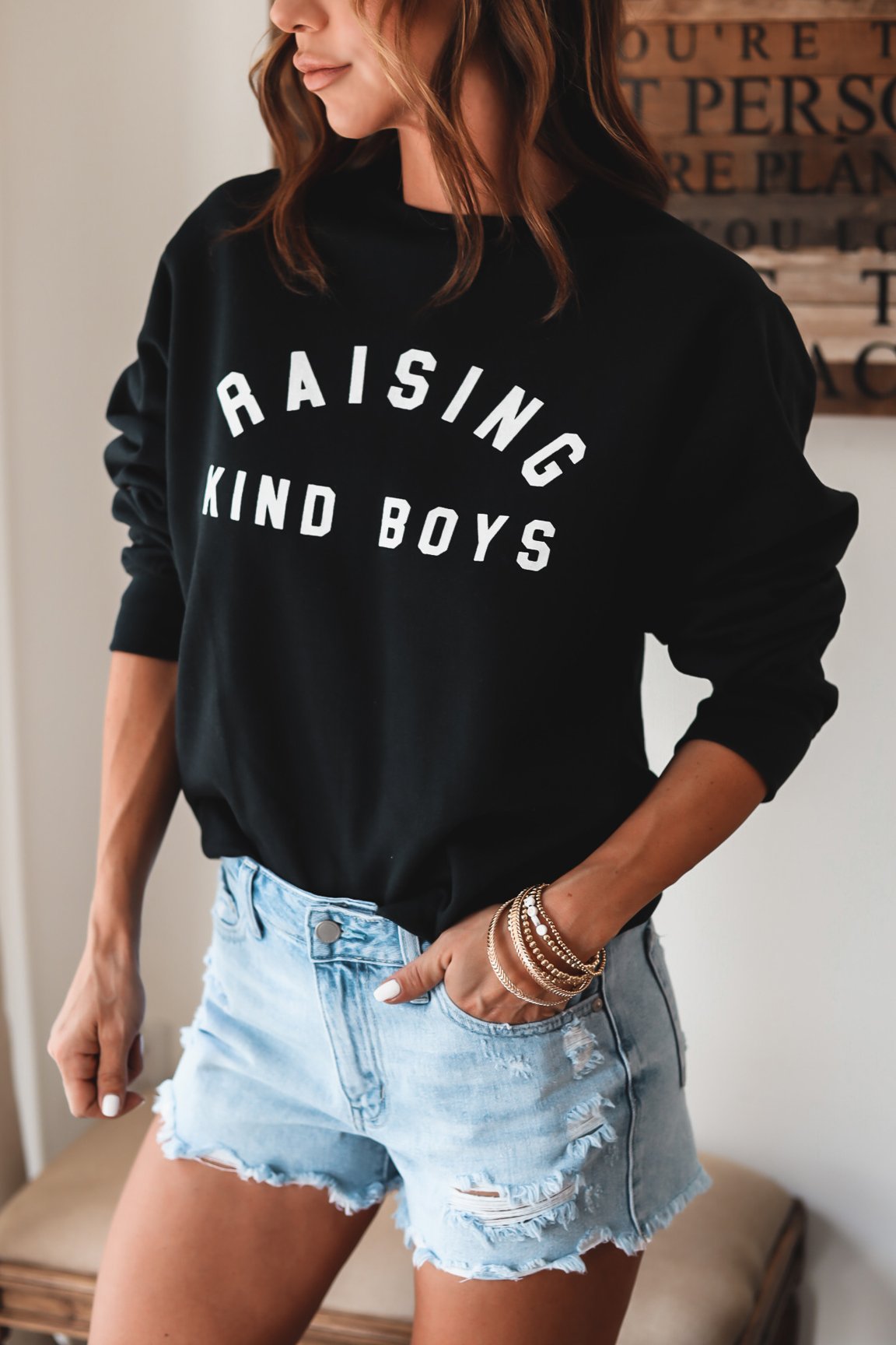 heat transfer round neck loose long-sleeved sweatshirt nihaostyles clothing wholesale NSMDF81544