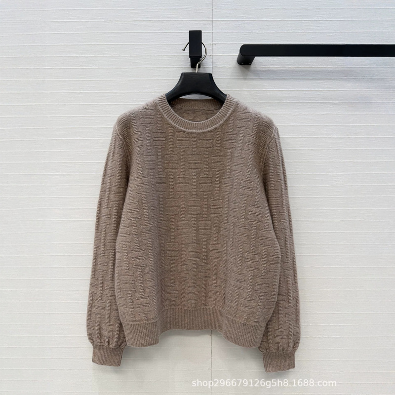 Nanyou French Style 2026 Autumn/Winter New Cashmere Round Neck Pullover Purple Lazy Sweater Knitted Top