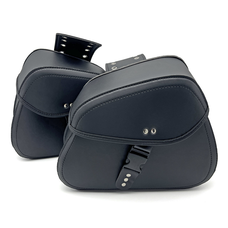 Motorcycle Electric Vehicle Spring Breeze Pannier Retro Leather Waterproof and Wear-Resistant Side Bag Saddle Bag Pannier Bag Tail Side Bag Riding