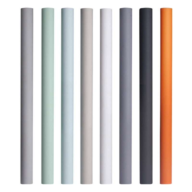 Наклейки для ремонта мебели шкаф сплошной цвет Кожа ощущение кремовый стиль обои спальня Рабочий стол самоклеящиеся обои