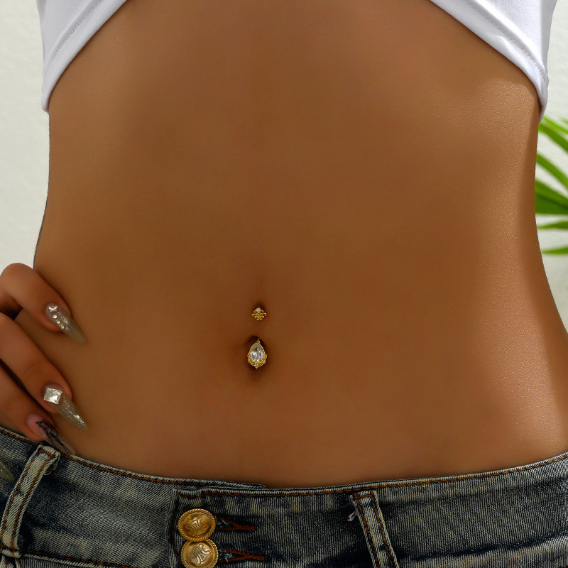 Sinnlicher Bauchnabelpiercing Mit Zirkonia Für Damen Design_voghion.com