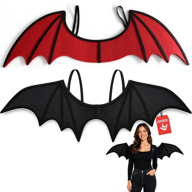 Halloween bat wings cosplay prop, black bat costume, adjustable, funny design, party decoration Halloween bat wings cosplay prop, black bat costume, adjustable, funny design, party decoration