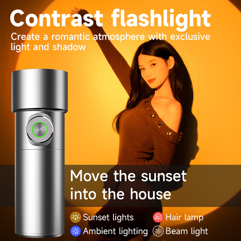 25 nueva antorcha de fotografía de atmósfera de cuatro colores lámpara de contraste inserción de lámpara de imán modelado haz de luz de luz de luz portátil