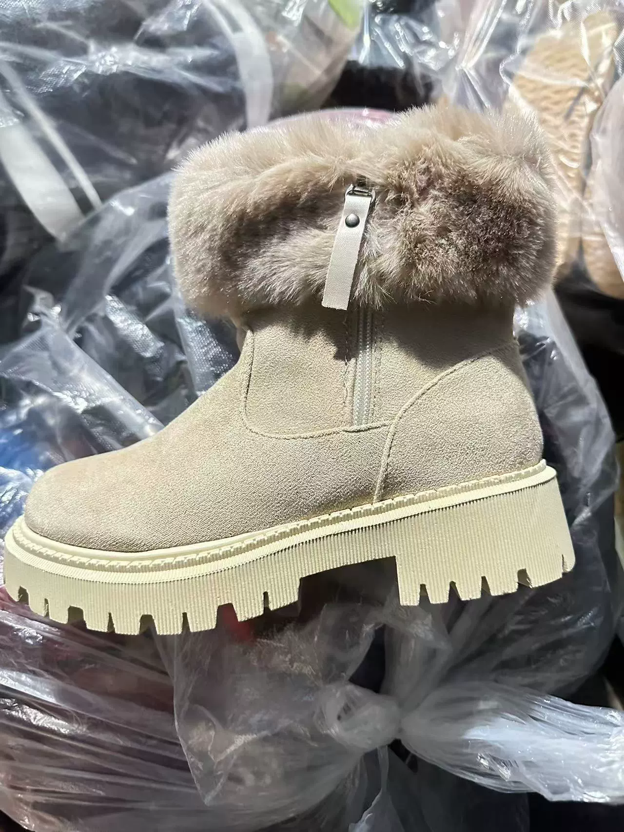 Women’s Martin‑style demi‑season warm boots, plus sizes 36–42, plush‑lined short tube