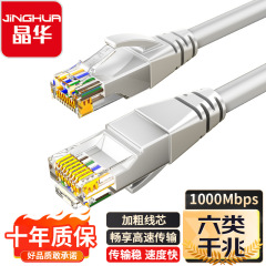 晶華六類非シールドギガビット完成品ネットワークケーブルコンピュータツイストペアネットジャンパーcat6銅被覆アルミケーブル