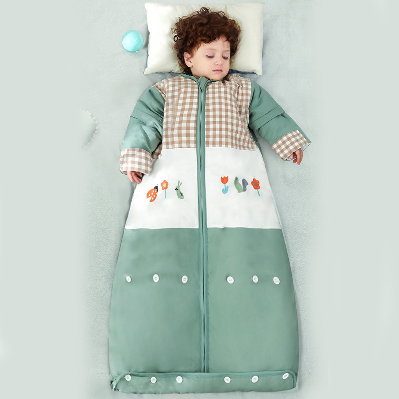 2020 New style children's warm sleeping bag thickened cartoon children's warm printing manufacturer custom wholesale sleeping clothes detail image 2