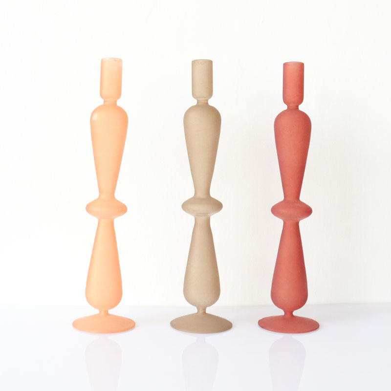 Retro candelabro de cristal creativo candelabro de vidrio decoración del hogar francés europeo Retro Decoración con velas cena banquete