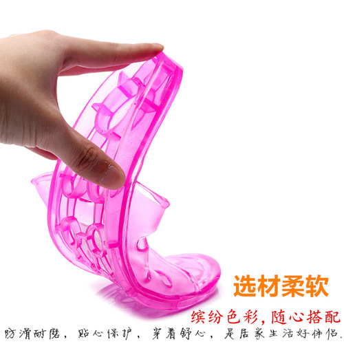 Crystal Slippers Women's Anti-Slip Transparent Sandals Plastic Old Nostalgic Classic Home Indoor Jelly Home Plastic