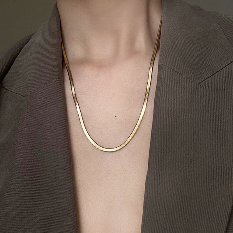 Style Simple Géométrique Acier Au Titane Placage Collier 1 Pièce display picture 8