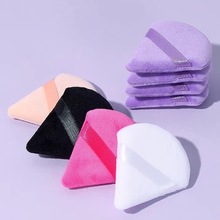 三角棉立绒散粉粉扑植绒气垫绒面蜜粉饼专用海绵化妆定妆棉粉扑