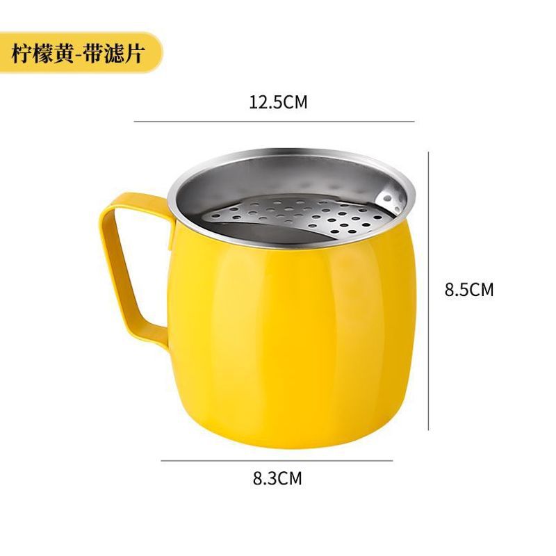 Taza de Acero Inoxidable con Filtro y Asa Resistente a Caídas para Té y Agua Oficina y Hogar