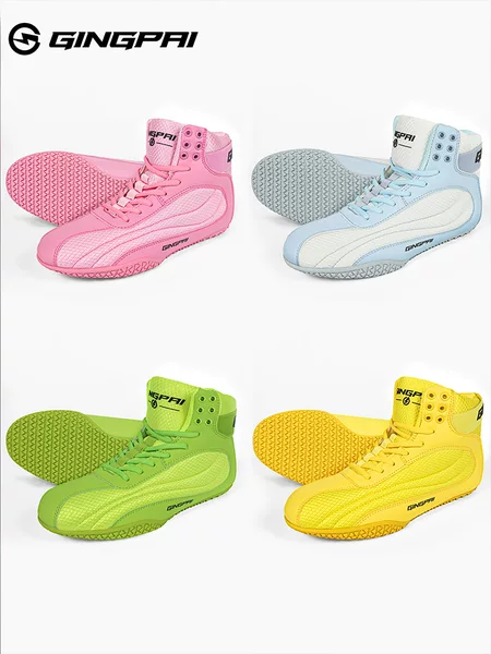 Professional Boxing Shoes for Men and Women, Adult Sanda Fighting Shoes, Kidsren's Wrestling Shoes, High-Top Indoor Fitness Training Shoes
