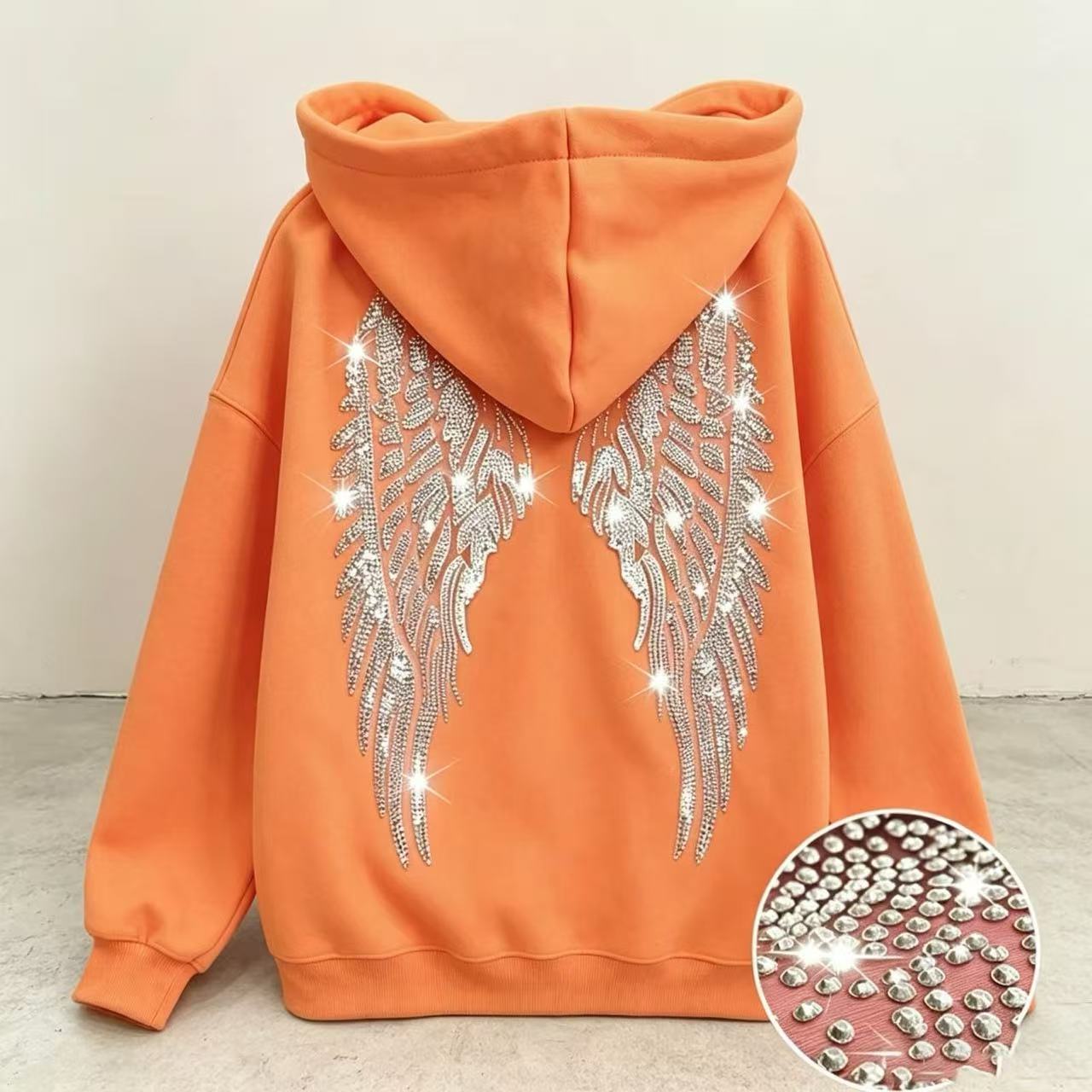 Orange - (hotfix rhinestone style) / XS