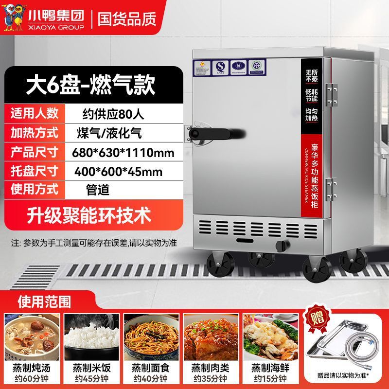 Cabina de vapor de arroz de pato, vapor eléctrico comercial, vapor de arroz de gas, vapor de arroz de ahorro de energía, vapor de arroz de doble puerta, vapor de gas image 18
